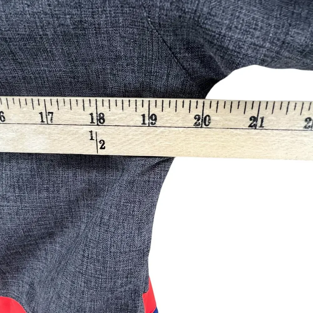 Nomis Ski Snowboard‎ Jacket Mens S Gray Blue Red Hooded Full Zip Parka Winter